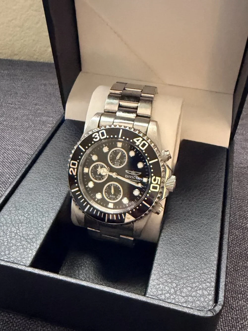 Invicta 1768 Black Pro Diver Chronograph Quartz Watch